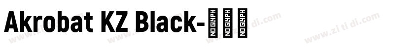 Akrobat KZ Black字体转换